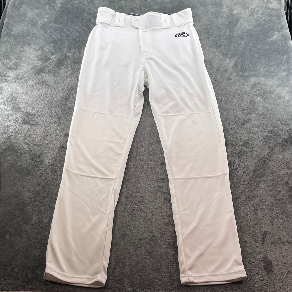 Rawlings Pro-Dri Adult Baseball Pants White Semi-Relaxed Fit LNCHSR Medium